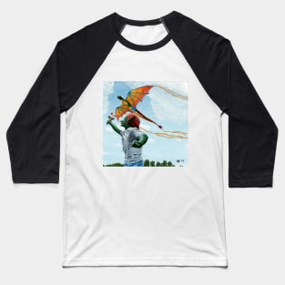 Goblin Flying Dragon Kite Realistic Art Baseball T-Shirt